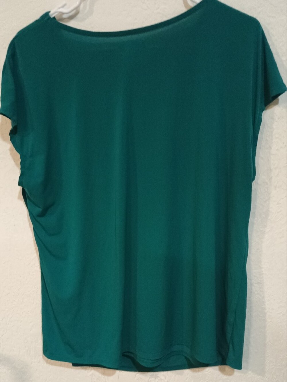 Lane Bryant Teal Cowl Neck Short Sleeve Blouse - Picture 7 of 9